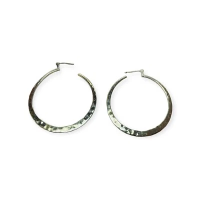 Silpada Sterling 925 Silver Hammered P1287 Hoop Earrings - Image 1 of 4
