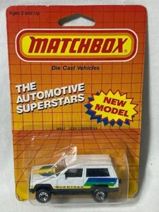1986 Matchbox MB 27 Jeep Cherokee Quadtrak, #A, White, 1/64, NIB - Picture 1 of 3