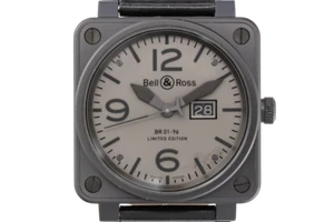 Bell & Ross Commando 46 mm schwarzes Leder BR01-96-S um 2010 - Bild 1 von 12