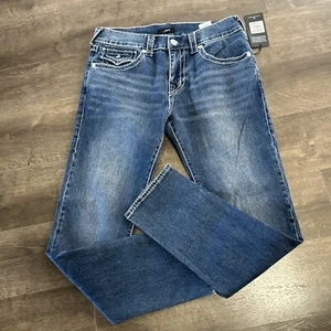 TRUE RELIGION ROCCO BIG T FLAP 32 INSEAM 1073338 RELAXED SKINNY JEANS 32 X 32 - Picture 1 of 9
