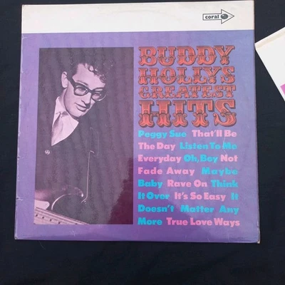 BUDDY HOLLY'S GREATEST HITS - VINYL LP  - 1969 - CORAL CP8 MONO 3A 1B EX VINYL  - Image 1 of 4