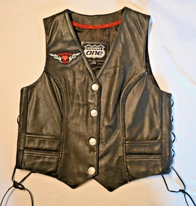 Highway One Damen Lederweste, Large, Buffalo Nickel Druckknöpfe - Bild 1 von 8