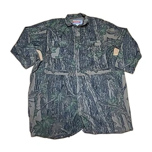 Winchester Coveralls Mens Xl TreBark Camo  One Piece Hunting Vintage - Picture 1 of 11