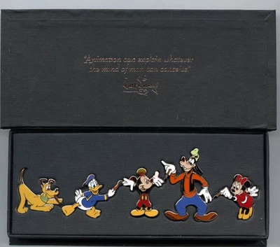 DCA Disney Animación Pintores Fab 5 Pluto Donald Goofy Mickey Caja Pin Set 2001 Foto 1 de 2