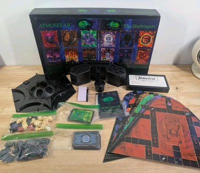 COMPLETE Vtg 1995 AtmosFear The Harbingers Horror Board Game -Mattel  + VHS Tape - Image 1 of 4