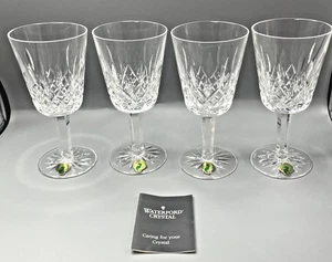 WATERFORD LISMORE GOBLET 10 OZ. STEMMED WATER GLASSES LOT OF 4 IN BOX - Picture 1 of 10
