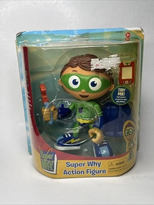 Figura de acción Super Why Wyatt Question Mark 6" juguete curva de aprendizaje PBS 2009 Foto 1 de 4