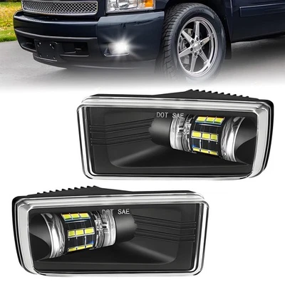 Luces antiniebla LED para Chevy Silverado 1500 2500 3500/Avalanche/Suburban 2007-2014 Foto 1 de 4