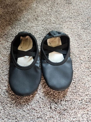 Stelle Girl Boy Black Ballet Shoes Soft Leather Size Toddler 10 - Image 1 of 4