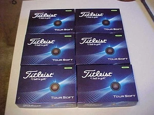 NEU 2024 2025 6 DUTZEND (72 GOLFBÄLLE) TITLEIST GREEN TOUR SOFT, OHNE EXTRA LOGOS - Bild 1 von 6