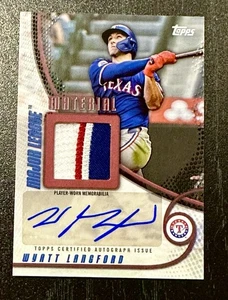 2025 Topps Serie 1 Wyatt Langford Major League Material Patch Auto /5 - Bild 1 von 2