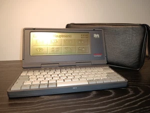 RZADKI KIESZONKOWY KOMPUTER Z WYSOKIM EKRANEM DOS TIDALWAVE PS 1000 ZEOS CLONE NIEMIECKI UI!!! - Zdjęcie 1 z 18