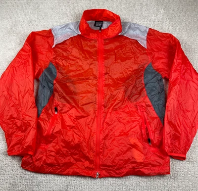 Nike Golf Jacket Mens Large Red Nylon Lightweight Full Zip Packable Windbreaker - Image 1 of 4