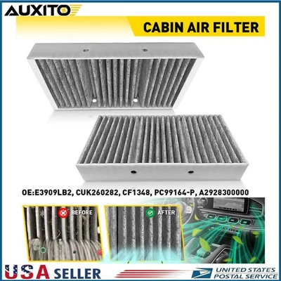 2x Activated Carbon Cabin Air Filter for Mercedes-Benz GL450 GL550 ML250 ML550 H - Image 1 of 4