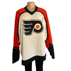 Vintage Philadelphia Flyers CCM Hockey USA Made Maska Jersey Shirt Size Large - Picture 1 of 10