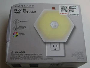 Sharper Image Plug-in Color Changing Wall Diffuser w/ Essential Eucalyptus Oil - Picture 1 of 6