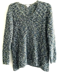 Maglione pullover maglia girocollo J Jill donna taglia S blu maniche lunghe - Foto 1 di 8