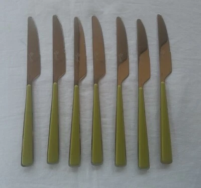 7 cuchillos de cena Fiesta Merengue verdosos Foto 1 de 3