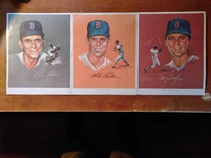 Tres ilustraciones de 8 x 10 de pinturas de John Wheeldon (Tony Conigliaro....) - Imagen 1 de 2