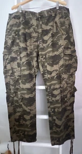 Hunting Pants 40 42 44 Camouflage Twill Outdoor Drawstring Waist & Hem 9 Pockets - Picture 1 of 21