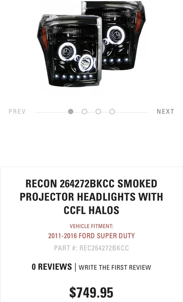 Faros proyectores ahumados F250/F350 Super Duty 2011 a 2016 Foto 1 de 4