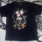 Teen Hearts Xl Frog Flower Flame Black Psychedelic/Trippy T-Shirt