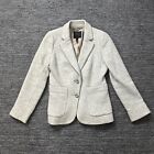 J Crew Collection Blazer Women 0 Gray Wool Blend Patch Pockets Pleated Back