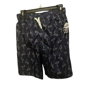 Husky Kids Blue Boys Short Flamingos Trunk Summer Size Medium (10/12) NWT - Picture 1 of 3