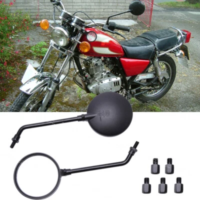 For Suzuki GN125 GN250 GN400 1980-2022 Round Motorcycle Rearview Side Mirrors 2X - Image 1 of 4