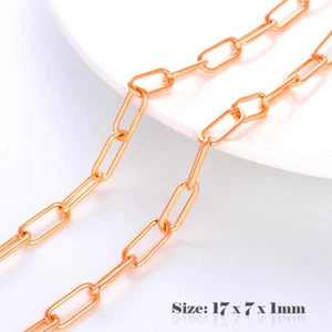 1m Gold Roséfarbe Vintage Stil ovale Kette für Schmuckherstellung 006 - Bild 1 von 1