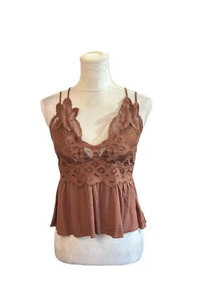 Top Babydoll Rue 21 Cami Volantes Cortos Crochet Encaje Cruzado Espalda Y2K Cuello en V L Foto 1 de 4