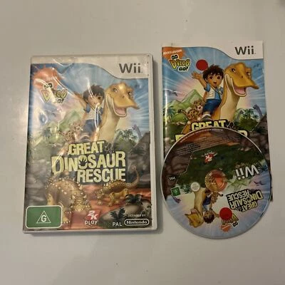 Go Diego Go Great Dinosaur Rescue Nintendo Wii Complete With Manual Pal Game  - Image 1 of 4