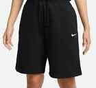 NIKE Sportswear Essential High Rise Fleece Shorts DM6123-010 Women's Size XS