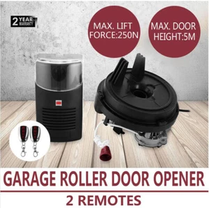 80W Automatic Garage Roll Up Roller Door Opener Motor with 2 Remotes 250N 24V DC - Picture 1 of 14