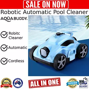 Robotic Pool Cleaner Cordless Automatic Robo Vacuum Pool Cleaner Aquabuddy - Picture 1 of 7