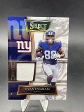 2021 Panini Select Swatches White Prizm Game Used Jersey #EEN Evan Engram /75
