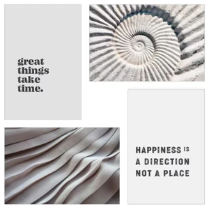 Ikea YLLEVAD Art card, great things take time 4x6 " Prints , 4 Pack - Picture 1 of 5