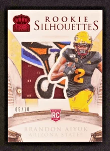Brandon Aiyuk 2020 Chronicles Draft Picks Crown Royale RC Silhouettes Red /10 - Picture 1 of 2
