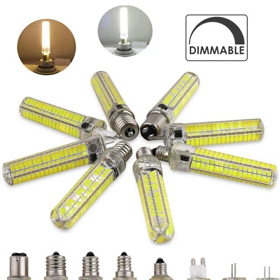 Dimmable LED Silicone Corn Light Bulb 12W G4 E12 G9 E14 GY6.3 B15 E11 E17 Lamp - Image 1 of 4