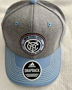 NYCFC FUSSBALLMÜTZE ADIDAS LG/XL DRUCKKNOPFLASCHE KAPPE MLS CUP FUSSBALL YANKEE STADIUM - Bild 1 von 5
