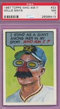 DISGUISED PSA 7 NM WILLIE MAYS 1967 TOPPS WHO AM I? #33 GRADED TOUGH CARD *TPHLC