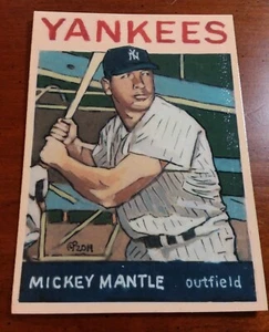 Baseball Art Card Print of Mickey Mantle, 64 - Picture 1 of 2