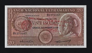 PORTUGAL Saint Thomas And Prince 20 Escudos 1976 P-44 UNC - Picture 1 of 2