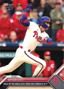 Bryson Stott 2023 Topps ahora #74 carrera impulsada individual - Imagen 1 de 2