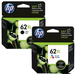 HP 62 XL Nero (C2P05AE) + HP 62XL Colore (C2P07AE) CARTUCCE ORIGINALI - Zdjęcie 1 z 2