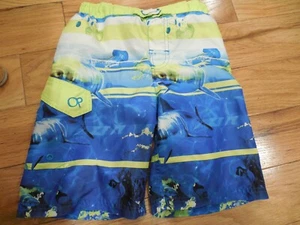Boys OP Swim Trunks Sharks Ocean Waves Size 6 - Picture 1 of 4