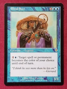 Magic The Gathering INVASION BLIND SEER blue card MTG - Picture 1 of 2