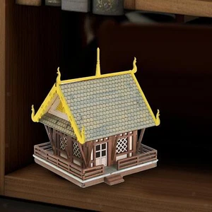 1/72 Wooden Temple House Puzzle Architecture Building Model for Accessory - Picture 1 of 7