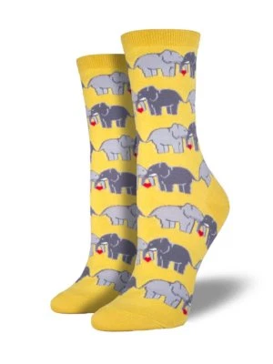 Calcetines para mujer Socksmith novedad corte redondo "Elephant Love" / ¡Elige tu color!! Foto 1 de 2