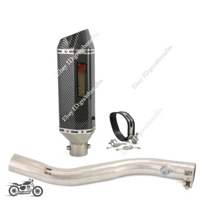 Sistema de escape tubo de ligação média 51mm silenciador de alumínio para Honda CBR600F4i 2001-2007 - Imagem 1 de 4